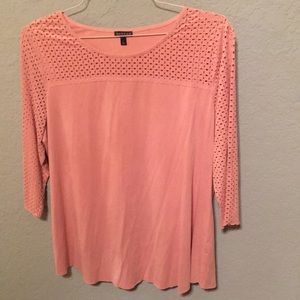 Hannah faux suede blouse